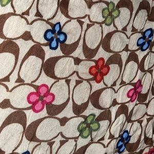 COACH scarf- Signature pattern with Floral.